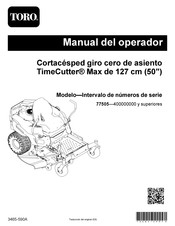 Toro TimeCutter Max 127 Manual Del Operador