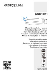 mundoclima MUER-18-H11-E Manual De Instalación Y Usuario