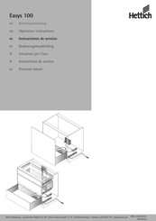 Hettich Easys 100 Instrucciones De Servicio