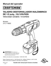 Craftsman 315.114850 Manual Del Operador