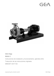 GEA Hilge MAXA C 250-400 Instrucciones De Instalación Y Funcionamiento