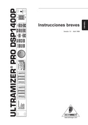 Behringer ULTRAMIZER PRO DSP1400P Instrucciones Breves