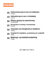 Franke FTU 3807 I XS 77H V2 Instrucciones Para El Uso Y La Instalacion