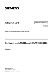 Siemens SIMATIC NET MM992-4 Instrucciones De Servicio Resumidas