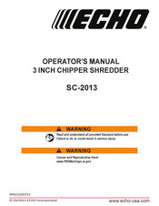 Echo SC-2013 Manual Del Operador