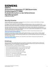Siemens SIMATIC ET 200M Información Del Producto