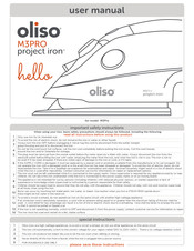 Oliso M3PRO project iron Manual De Usuario