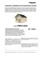 Palmako PM70-4252 Instrucciones De Montaje, Instalación Y Mantenimiento