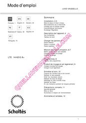 SCHOLTES LTE 14-H210 A+ Manual De Instrucciones