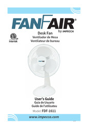 Impecca FanFair FDF-1611 Guía De Usuario