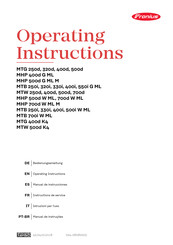 Fronius MTB 250i W ML Manual De Instrucciones