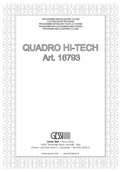 Gessi QUADRO HI-TECH 16793 Instrucciones De Montaje