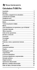 Texas Instruments TI-36X Pro Manual De Instrucciones