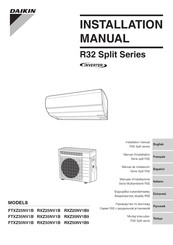 Daikin RXZ25NV1B9 Manual De Instalación