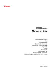 Canon PIXMA TR8500 Serie Manual En Linea