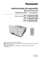 Panasonic PT-CX301RE Instrucciones De Operación