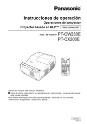 Panasonic PT-CW230E Instrucciones De Operación