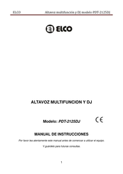 elco PDT-2125DJ Manual De Instrucciones