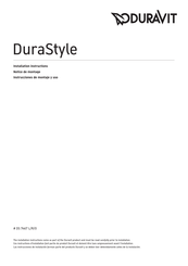 DURAVIT DuraStyle DS 7467 O Instrucciones De Montaje Y Uso