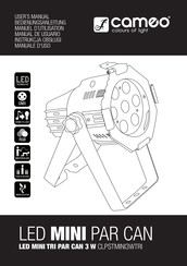 Cameo LED MINI TRI PAR CAN 3 W Manual De Usuario