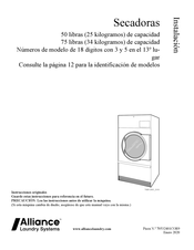 Alliance Laundry Systems SK075E Instrucciones Originales