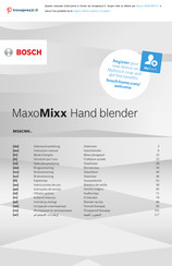 Bosch MaxoMixx MS8CM61X1 Instrucciones De Uso