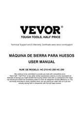 VEVOR HC-250 Manual Del Usuario