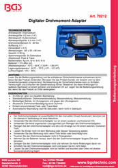 BGS technic 70212 Manual De Instrucciones