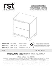 rst brands HOLBROOK SL-NS-2 Instrucciones De Ensamble