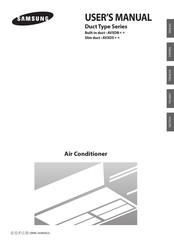 Samsung Duct Type AVXDUH140EA Manual Del Usuario