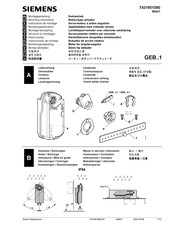 Siemens GEB 1 Serie Instrucciones De Montaje