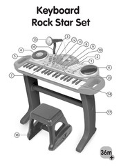 Winfun Keyboard Rock Star Set Manual Del Usuario