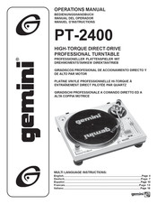 Gemini PT-2400 Manual Del Operador