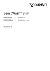 DURAVIT SensoWash Slim 611200001501300 Instrucciones De Montaje