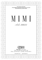 Gessi MIMI 36623 Manual Del Usuario