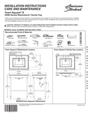 American Standard Town Square S 0298 Serie Instrucciones De Instalación Cuidado Y Mantenimiento