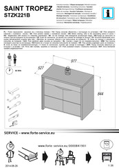 Forte SAINT TROPEZ STZK221B Instrucción De Montaje