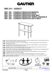 Gautier ADDICT 311-230 Instrucciones De Montaje