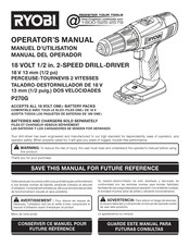 Ryobi P270G Manual Del Operador