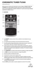 Behringer CHROMATIC TUNER TU300 Guia De Inicio Rapido