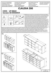 Forma Ideale CLAUDIA 200 UP 00642 Instrucciones De Montaje