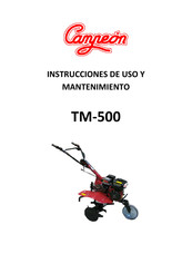 CAMPEON TM-500G Instrucciones De Uso Y Mantenimiento