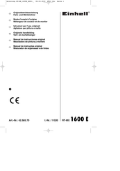 EINHELL RT-MX 1600 E Manual De Instrucciones Original