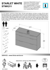 Forte STARLET WHITE STWK211 Instrucción De Montaje