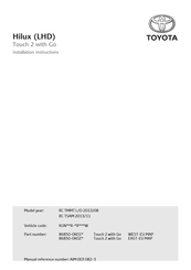 Toyota 86850-0K02 Serie Instrucciones De Instalación