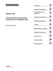 Siemens SIMATIC NET SCALANCE XCH-300/XCM-300 Manual De Producto