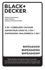 Black and Decker BHFEA640WG Manual De Instrucciones