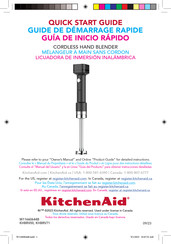 KitchenAid KHBRV71 Guia De Inicio Rapido