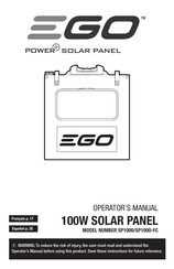 Ego Power+ SP1000-FC Manual Del Operador