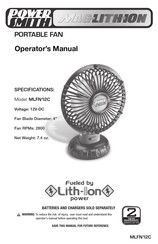 POWER SMITH MAGLITHION MLFN12C Manual De Operario